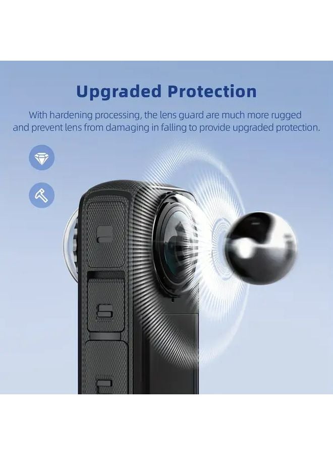 Insta360 X5 Action Camera Twist Glass Lens Protector Compact Removable 2 Pack - Image 4